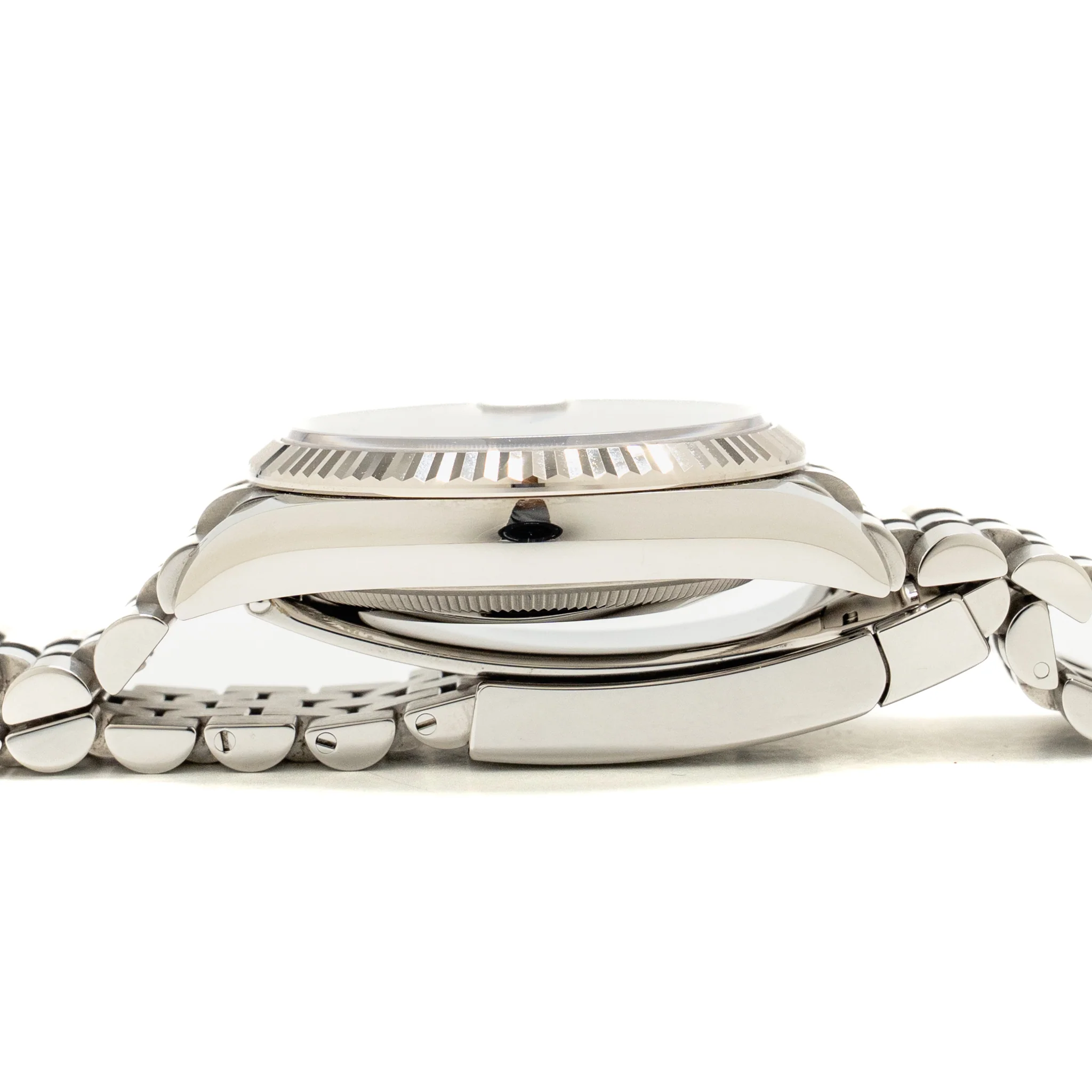 Rolex datejust 36mm Oystersteel/White gold bright black, diamond-set dial jubilee bracelet M: 126234 - Image 4