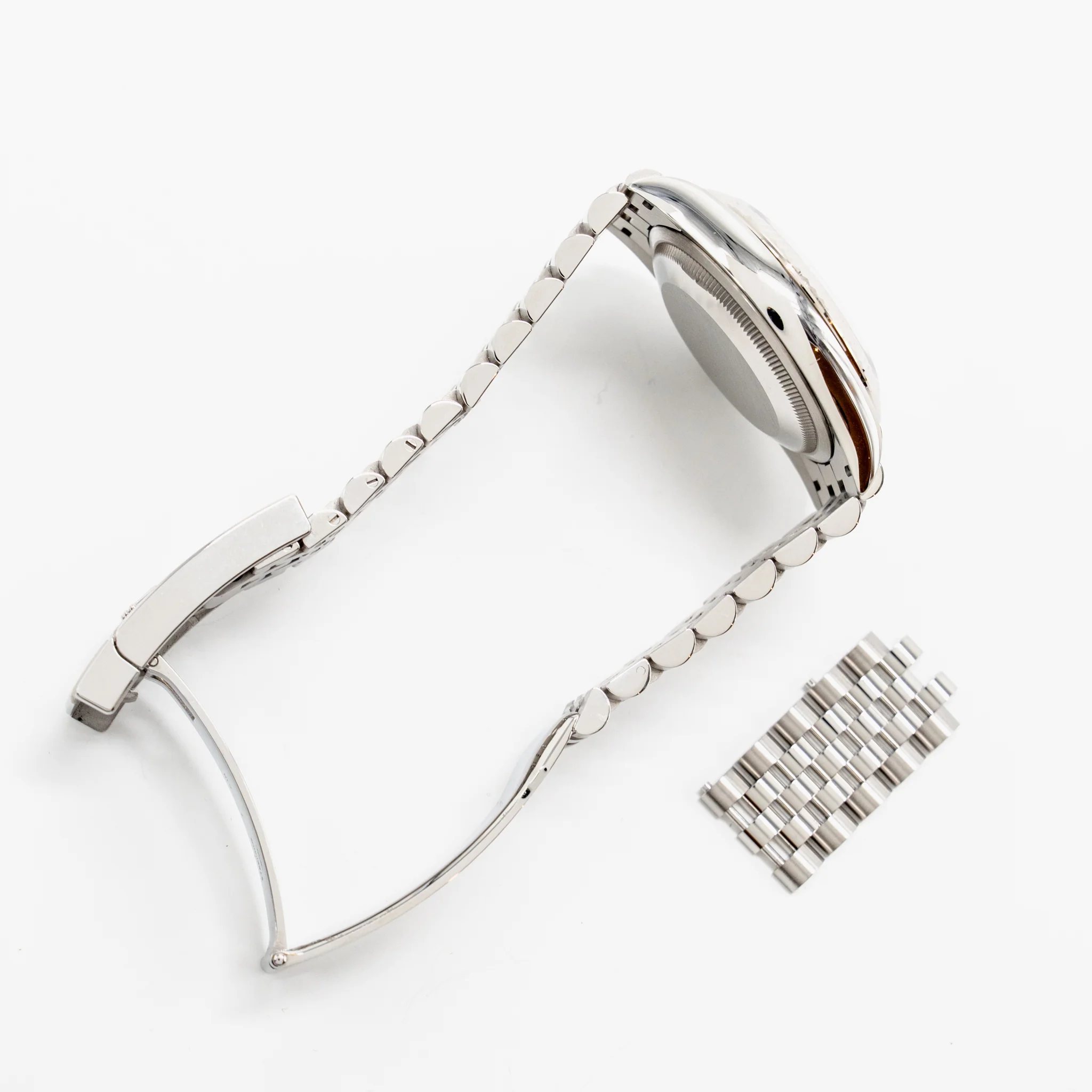 Rolex datejust 36mm Oystersteel/White gold bright black, diamond-set dial jubilee bracelet M: 126234 - Image 9