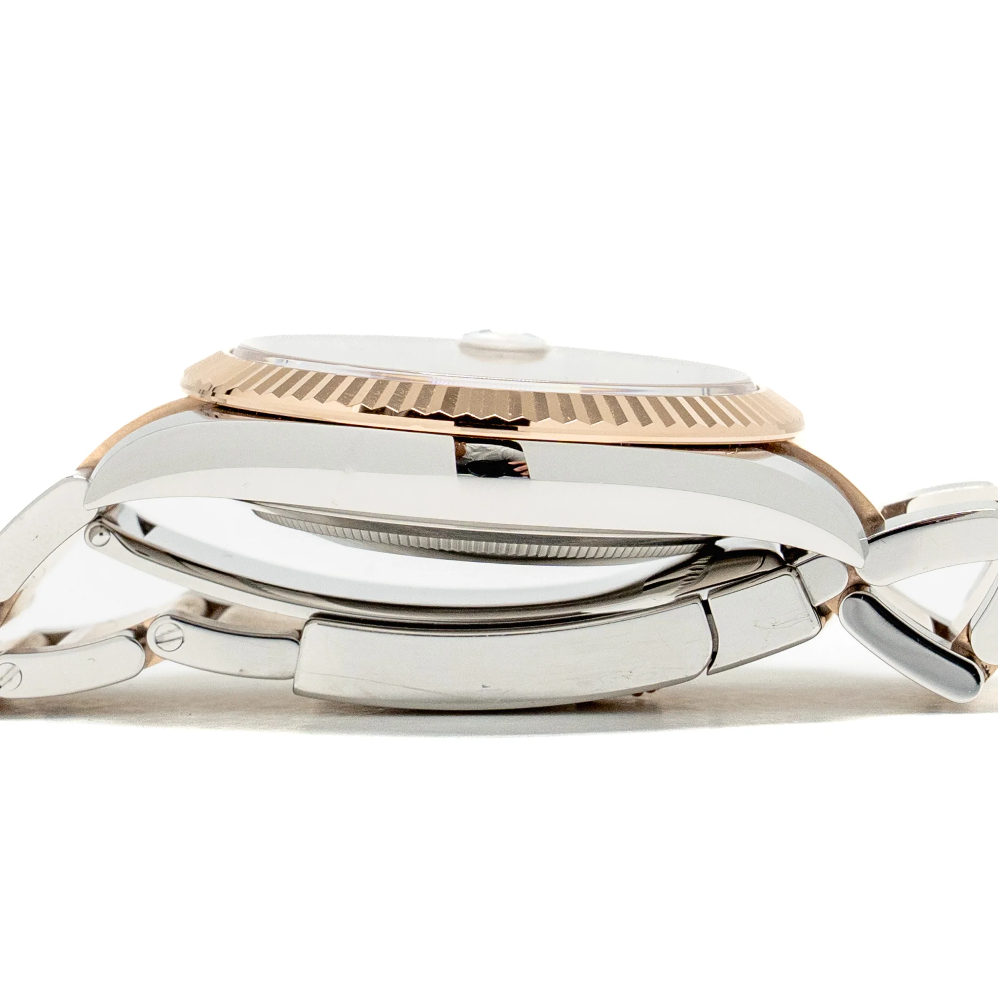 Rolex Datejust 41mm oystersteel and everose gold sun dust diamond set dial model: 126331-0007 - Image 4